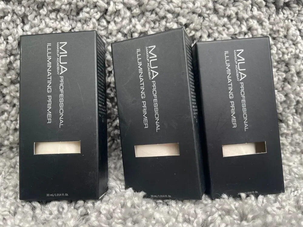 Lot Of 3 Mua Make Up Academy Professional Illuminating Primer 1.014 Fl Oz